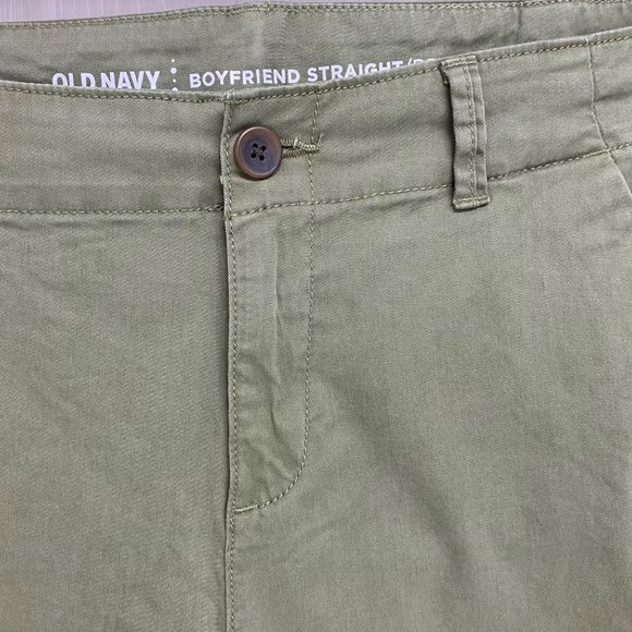 Old Navy Boyfriend straight/Droit women's pants olive green size 6 - Picture 3 of 9